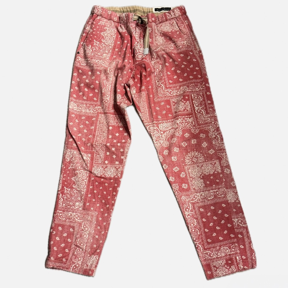 Men’s White Sand Belted Pants